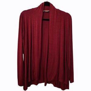 Front of Closet Burgandy Open-Front Cardigan-size Medium